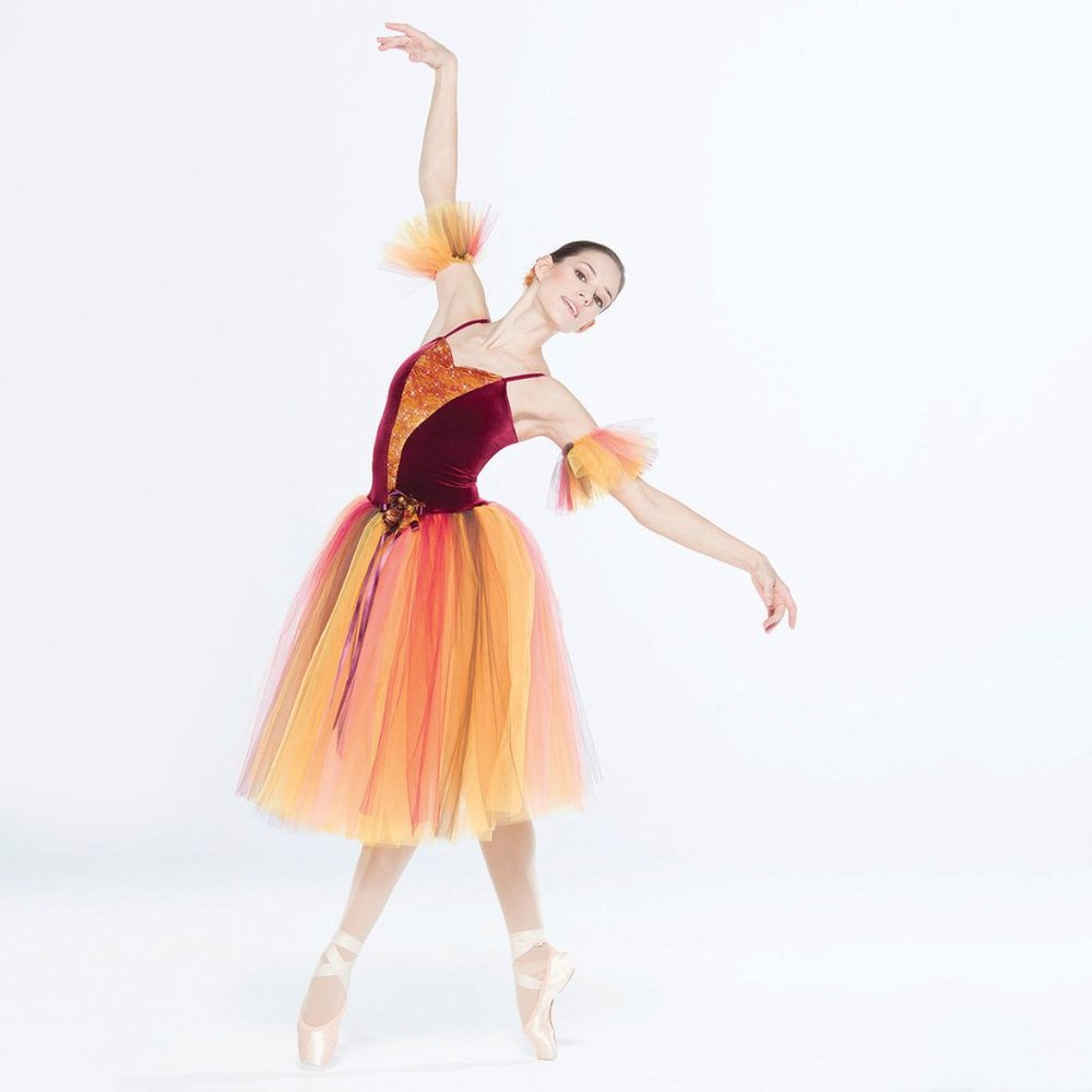 Revolution Forever Autumn Ballet Dance Costume Tutu - Adult Large, Burgundy